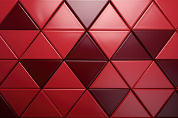  Triangular tile Wallpaper with 3D Red blocks