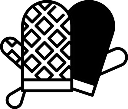 recommend clip art: Oven Glove design elements for decoration.