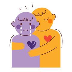 A person who comforts a sad person.