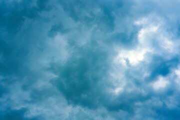 Moody sky with stormy cloud forming