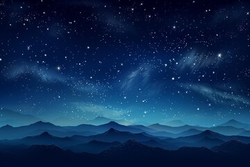 Fototapeta na wymiar Minimalist Starry Night Sky Background, Generative AI