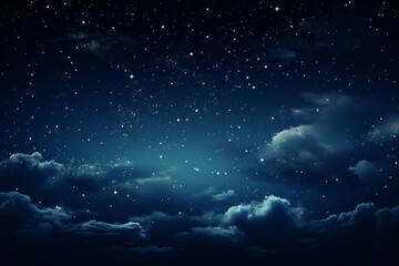 Minimalist Starry Night Sky Background, Generative AI