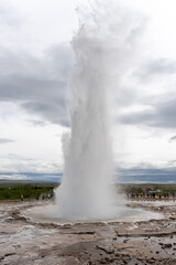 Iceland - 06.30.2023: Strokkur geyser erupting