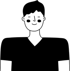 Guy icon hand drawn design elements for decoration.