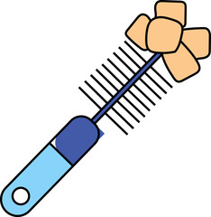 Bottle Brush decorative design element for website, presentation, flyer, brochure, printing, application. illustration style