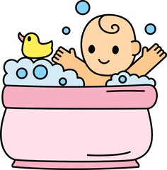 Shower decorative design element for website, presentation, flyer, brochure, printing, application. illustration style