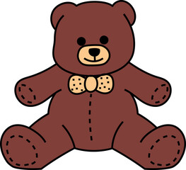 Teddy decorative design element for website, presentation, flyer, brochure, printing, application. illustration style