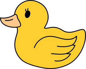 Duck decorative design element for website, presentation, flyer, brochure, printing, application. illustration style