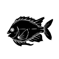 Silhouette of a decorative fish.Vector graphics.