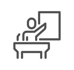 Museum related icon outline and linear vector.