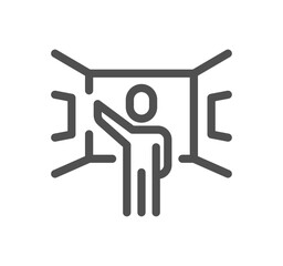 Museum related icon outline and linear vector.