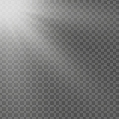 Shiny sunburst of sunbeams on the abstract sunshine background and transparency background.transparent sunlight special lens flare light effect. Vector illustration eps 10.