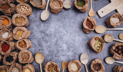 Spices food. 