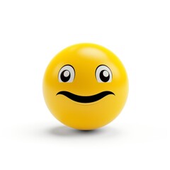 Fototapeta premium Emoji ball on white background
