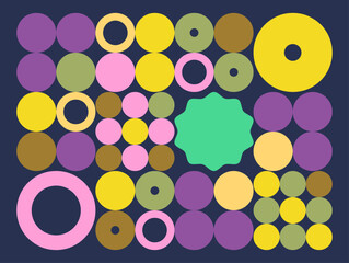 Abstract vector background with circles.