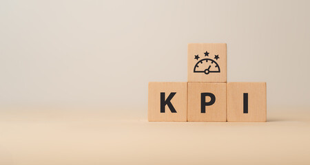 KPI concept. Employee proformance. Key Performance Indicator using business intelligence metrics to...
