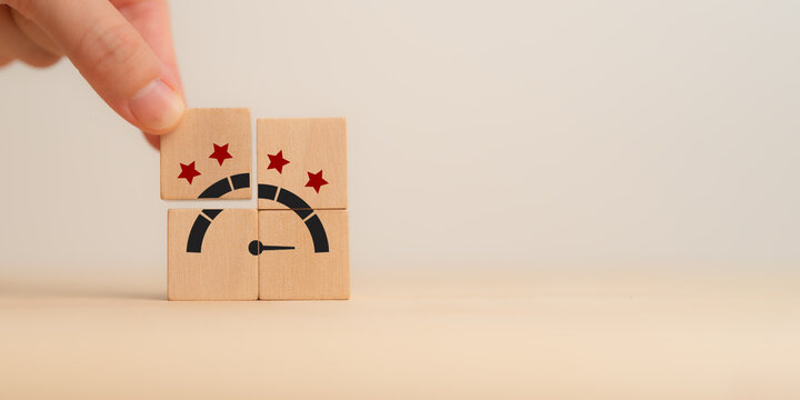Performance appraisal concept. Measure a company's success versus planned target, objectives, or industry peers. KPI, key performance indicator measurement tools and employee performance concept.