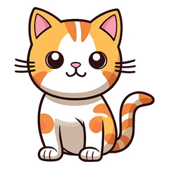 Fluffy Feline: Cute Cheetoh Cat Illustration