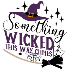 Halloween calligraphy lettering slogans about Halloween for flyer and print design. Templates for banners, posters, greeting postcards. Vector illustration