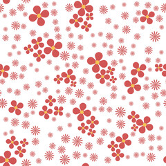 Flower seamless pattern. Simple repeat illustration.