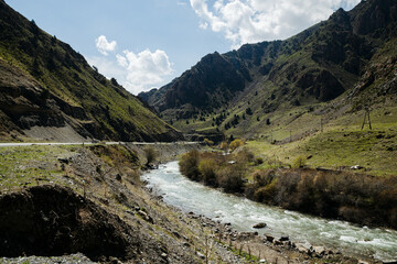 Beautiful nature of Kyrgystan at summer