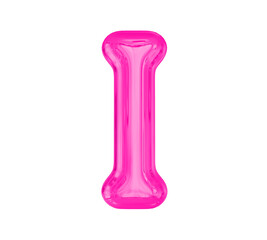 Letter I Pink Balloobs 3D