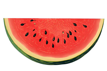 Watermelon. cartoon vintage style