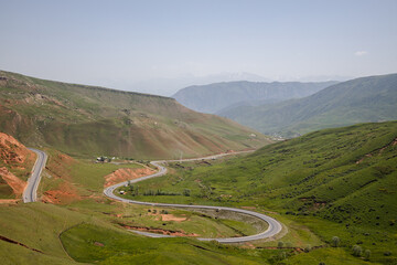 Fototapeta na wymiar Beautiful nature of Kyrgystan at summer