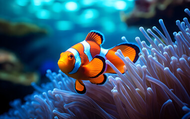 clown fish with anemone