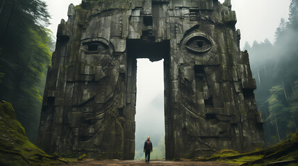 Star gate in romania next to it are giants people