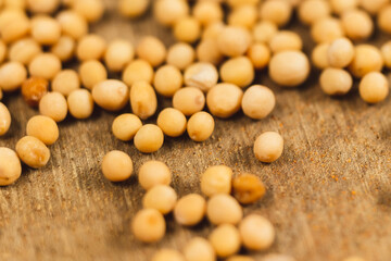 Mustard seeds. Vegan mustard seed concept. Healthy diet, close up
