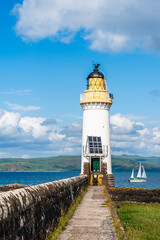 Rubha nan Gall, Tobermory Lighthouse, Tobermory, Isle of Mull, Scotland, UK