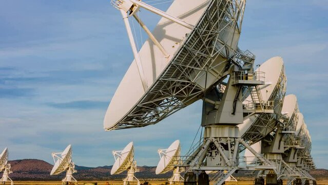 Exploring the Cosmos: The Very Large Satellite Array (VLA) near Socorro, New Mexico, USA, Unveiled in Breathtaking 4K Resolution
