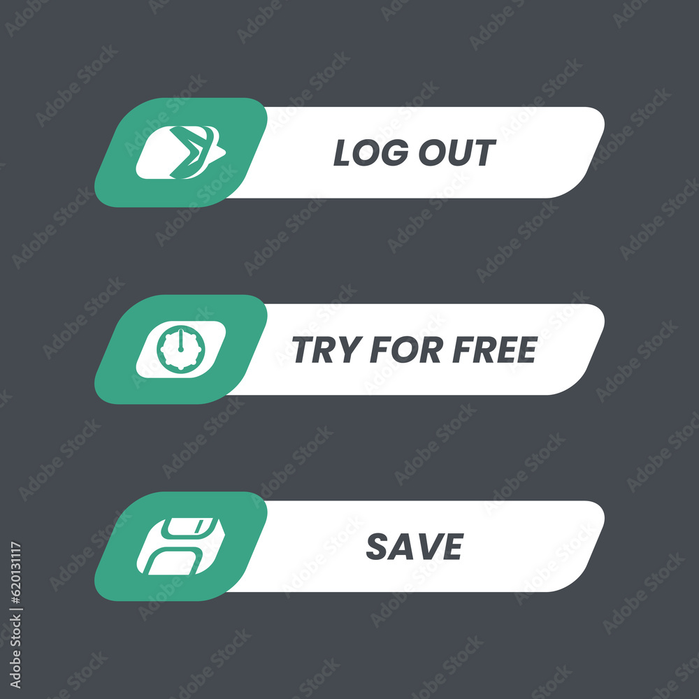 Fototapete call to action button collection for website and application, editable vector design element. sets c