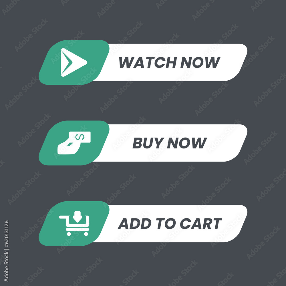 Fototapete call to action button collection for website and application, editable vector design element. sets c
