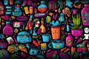 Cartoon Cute Doodles International Day For Elimination Of Violence Against Women Seamless Pattern, Generative AI