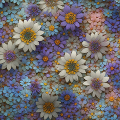 pattern with flowers and leaves