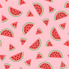 seamless pattern with watermelon 