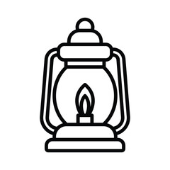 oil lamp icon vector design template in white background