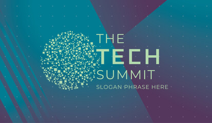 logo graphic design of annual event summit and title made for Technology theme - annual convention for tech