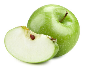 Green apple isolated on white background