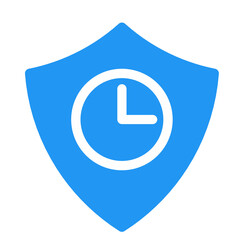 shield icon with clock