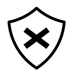 shield icon with x mark