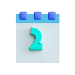 Calendar 2 3d illustration 