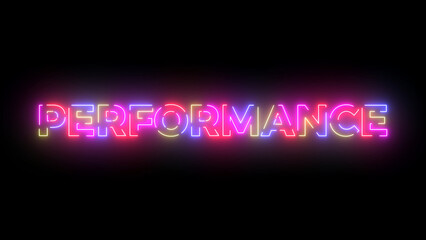 Performance colored text. Laser vintage effect