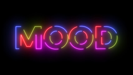 Mood colored text. Laser vintage effect