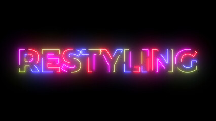 Restyling colored text. Laser vintage effect