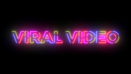 Viral video colored text. Laser vintage effect