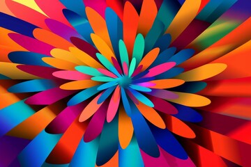 Illustration of a vibrant and colorful flower created using generative AI