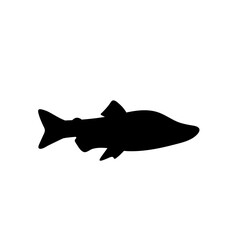 Fish vector silhouette
